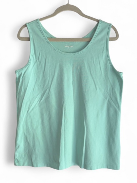 Lands' End Tops - Lands' End Women's Mint Green 100% Cotton Tank Top Size XL